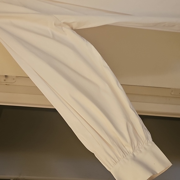 Eloquii White Tie Front Bib Collar Blouse - Picture 2 of 7